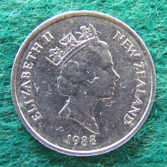 New Zealand 1988 5 Cent Queen Elizabeth II Coin