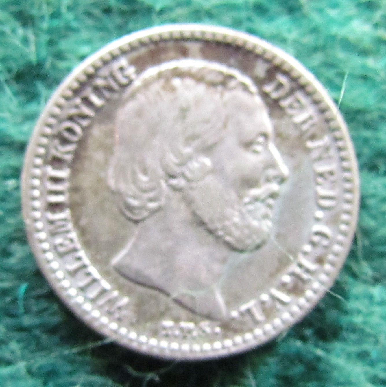 Netherlands 1863 10 Cents King Willem III Coin