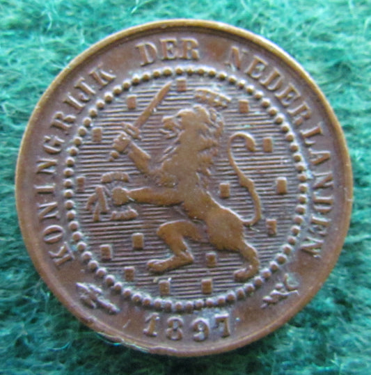 Netherlands 1897 1 Cent Coin - Circulated