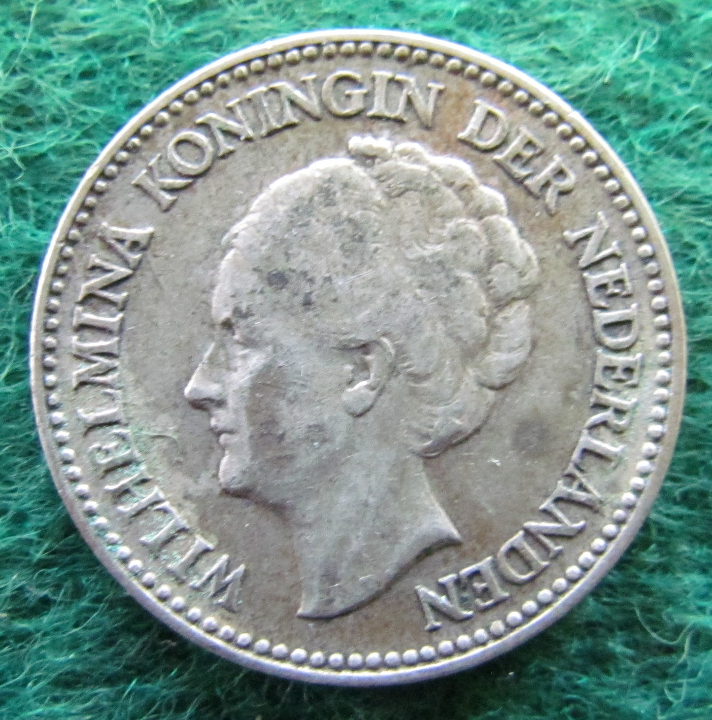 Netherlands 1930 1/2 Gulden Wilhelmina Coin