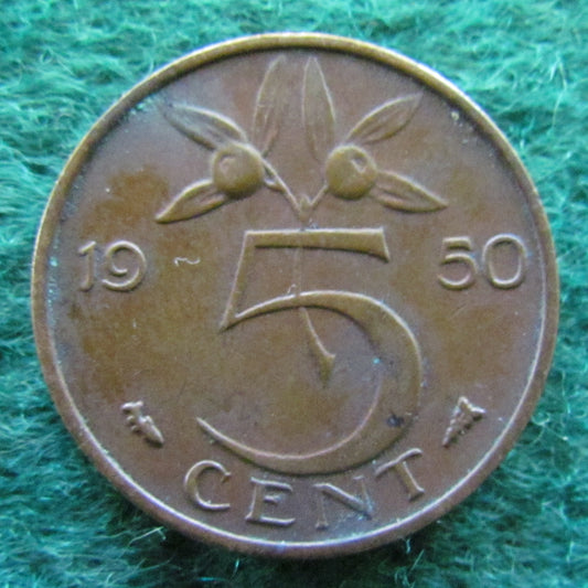 Netherlands 1950 5 Cent Juliana Coin