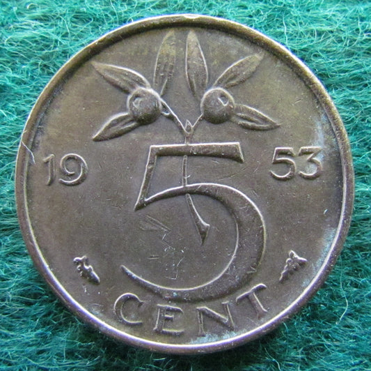 Netherlands 1953 5 Cent Juliana Coin