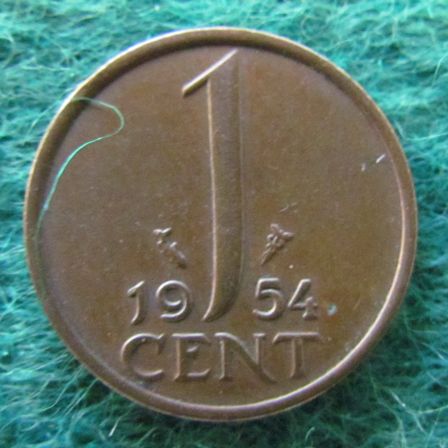 Netherlands 1954 1 Cent Juliana Coin