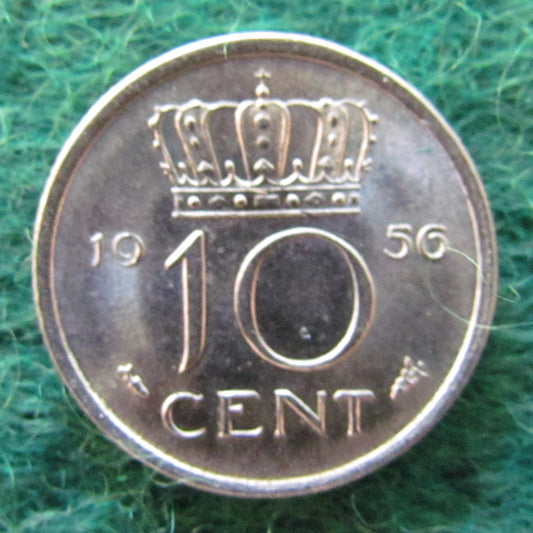 Netherlands 1956 10 Cent Juliana Coin