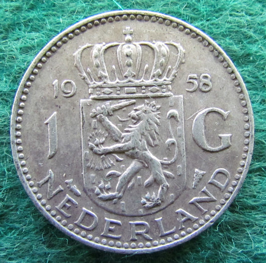 Netherlands 1958 1 Gulden Juliana Coin