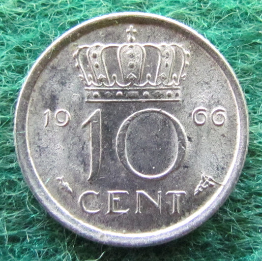 Netherlands 1966 10 Cent Juliana Coin