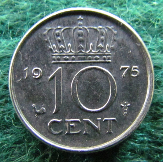 Netherlands 1975 10 Cent Juliana Coin