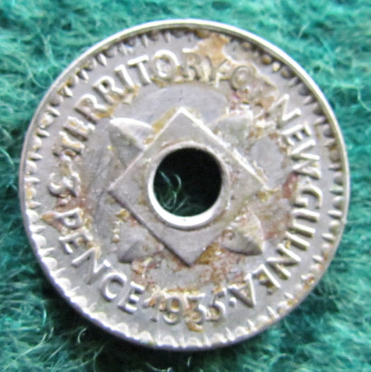 New Guinea 1935 Three Pence Coin