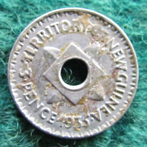 New Guinea 1935 Threepence Coin
