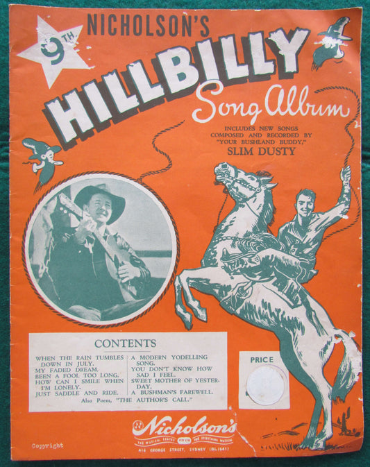 Nicholson's 9th Hillbilly Song Album Featuring Slim Dusty 1947