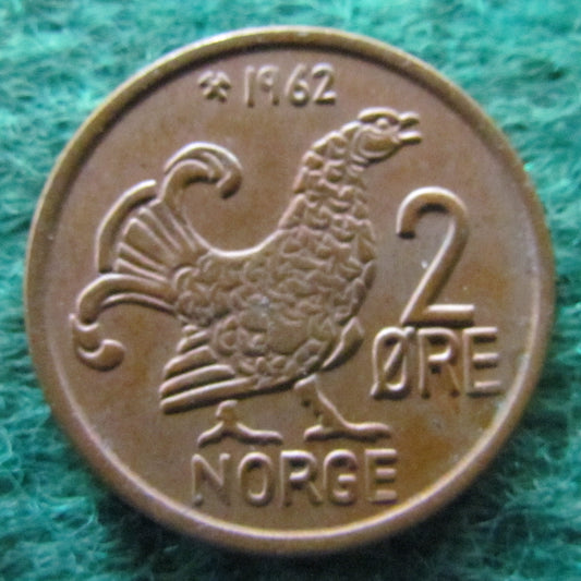 Norway 1962 2 Ore Coin - Circulated