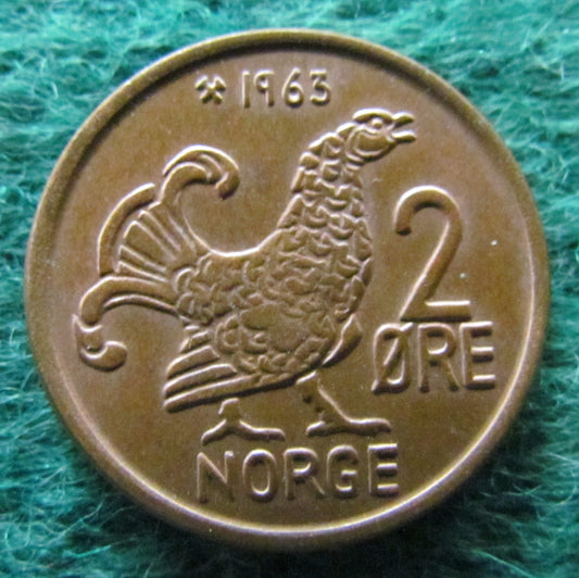 Norway 1963 2 Ore Coin - Circulated