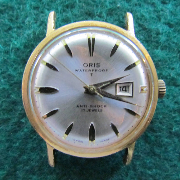 Oris Mens Mechancal Calendar Watch c1960 - Gold Plated