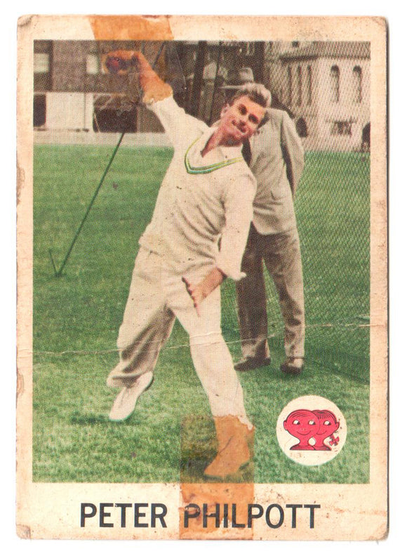 Scanlens 1965 Cricket Card #16 - Peter Philpott
