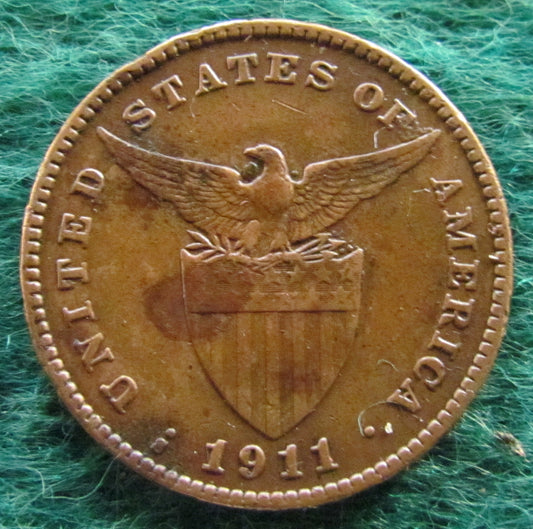 Philippines 1911 S 1 Centavo USA Coin - Circulated