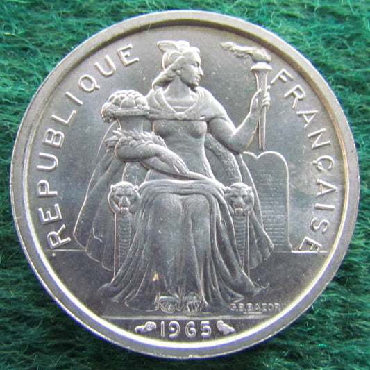 French Polynesie 1965 2 Franc Coin
