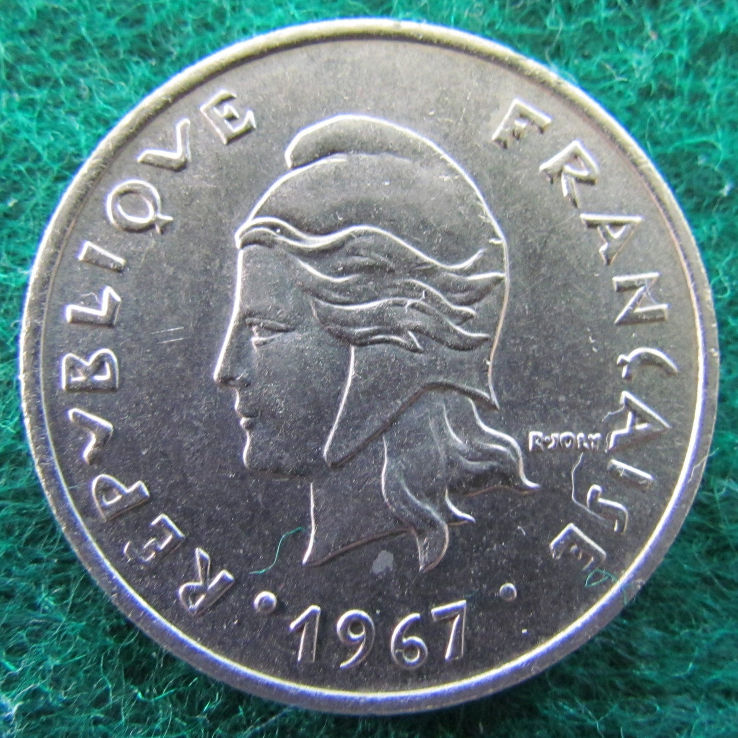 French Polynesie 1967 20 Franc Coin