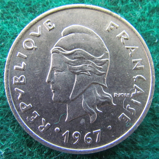 French Polynesie 1967 20 Franc Coin