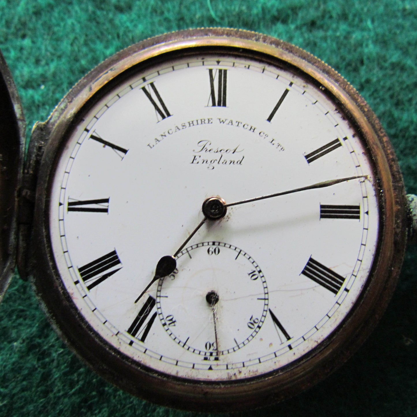 Lancashire Watch Co. Prescot Full Hunter Pocket Crown Wind Made pre 1910 Parts Only