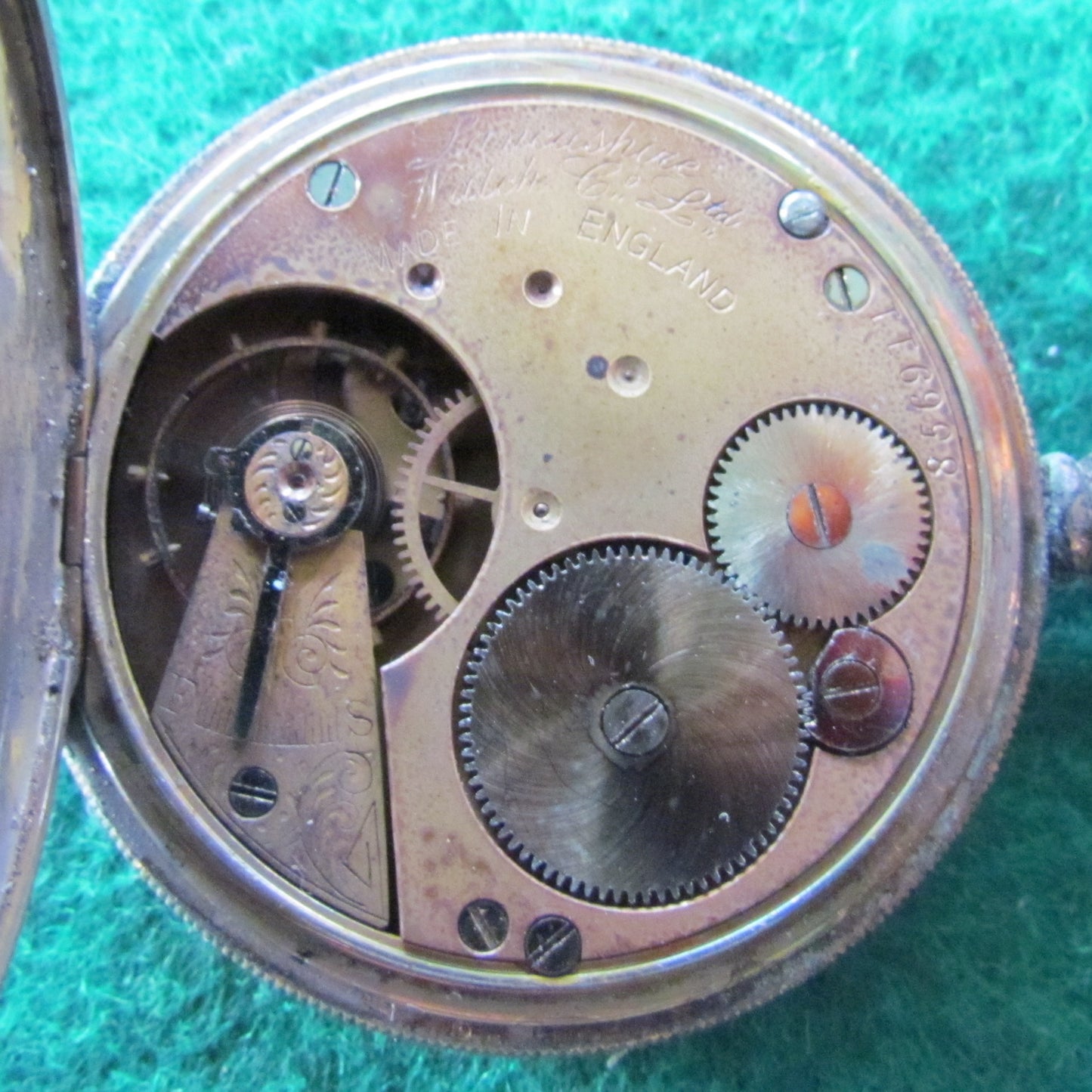 Lancashire Watch Co. Prescot Full Hunter Pocket Crown Wind Made pre 1910 Parts Only