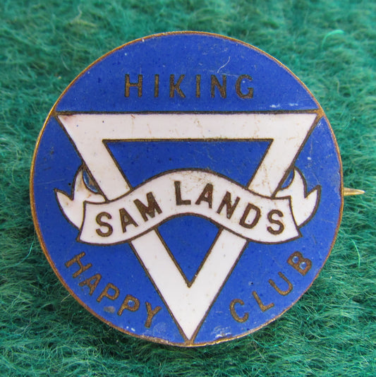 Sam Lands Happy Hiking Club Lapel Badge