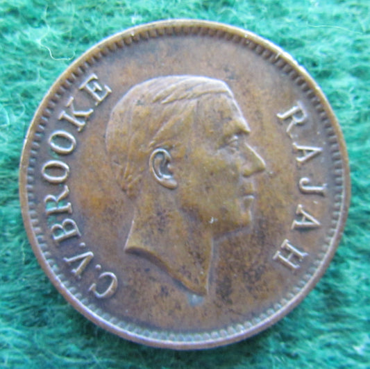 Sarawak 1930 H 1 Cent Coin C V Brooke Rajah