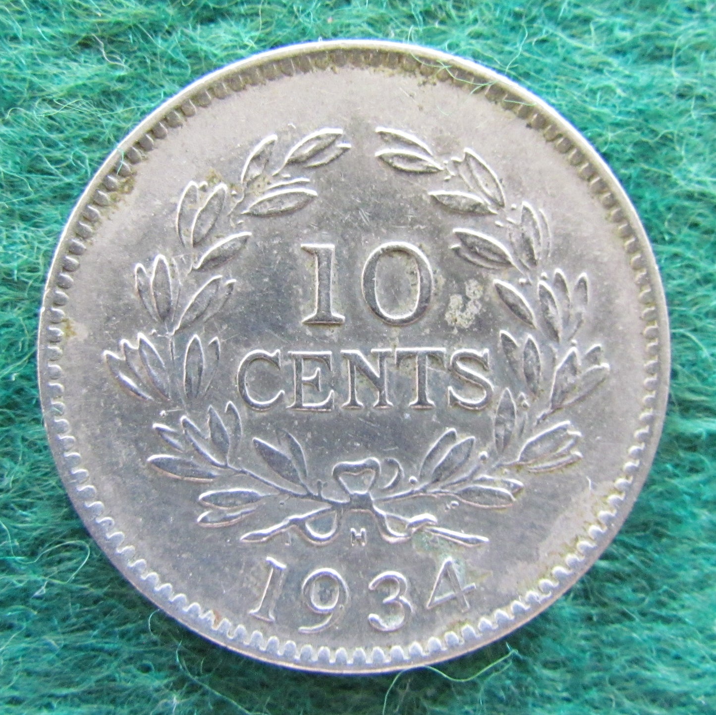 Sarawak 1934 H 10 Cents Coin C V Brooke Rajah