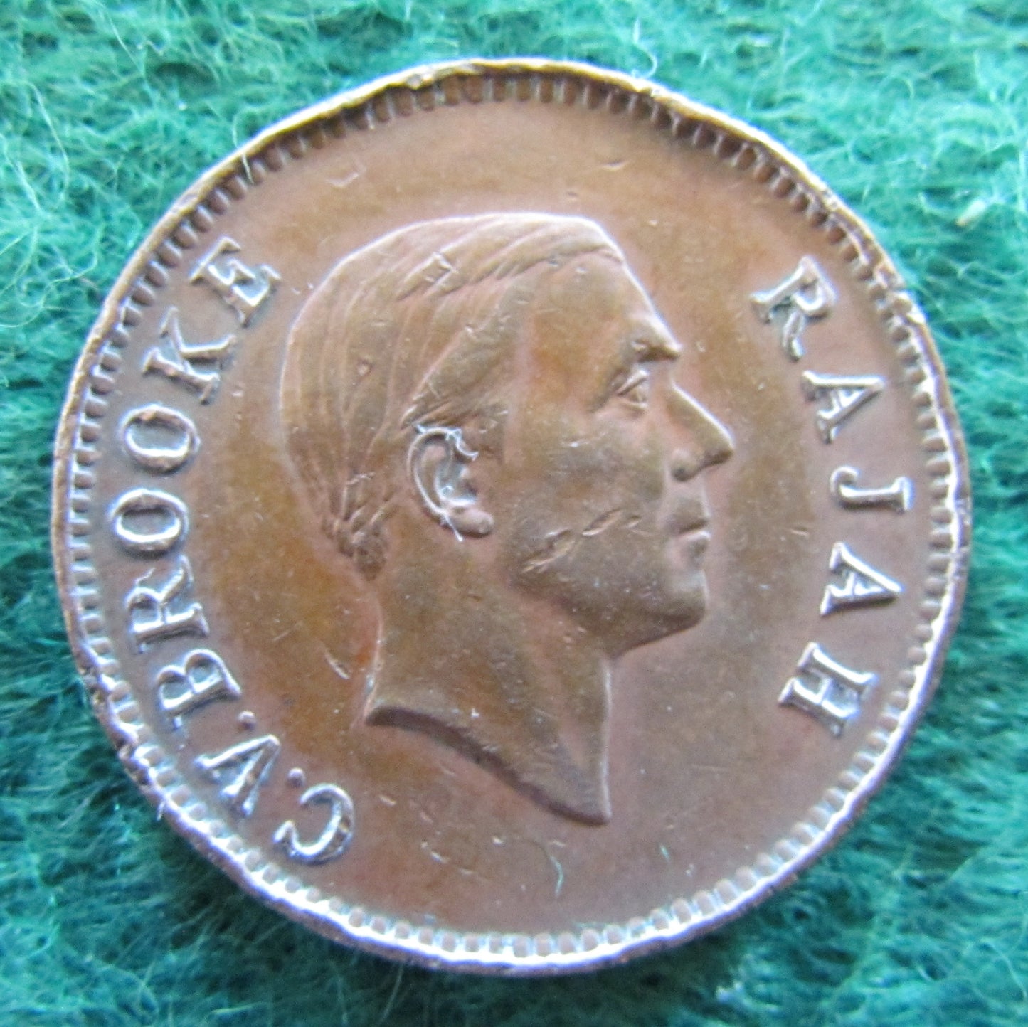 Sarawak 1937 H 1 Cent Coin C V Brooke Rajah