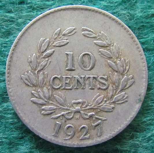 Sarawak 1927 H 10 Cents Coin C V Brooke Rajah