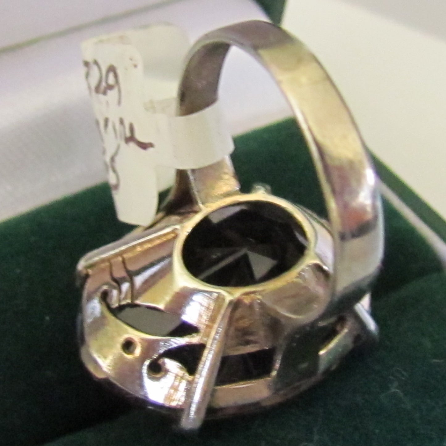 Silver Smokey Quartz Citrine Oval Cut Dress Ring 6.99 gms