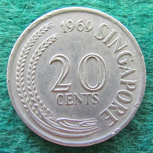 Singapore 1969 20 Cent Coin - Circulated