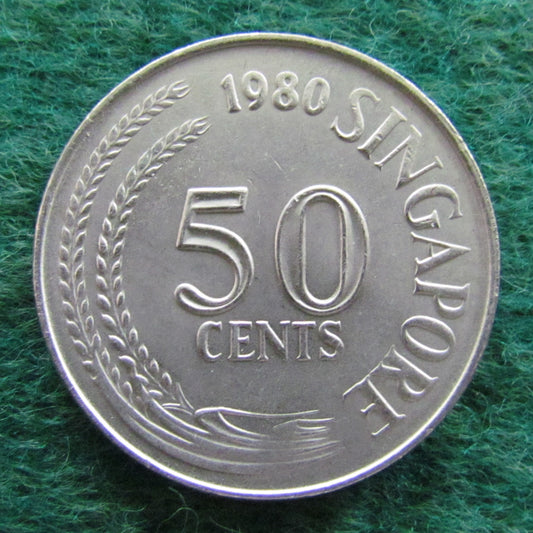 Singapore 1980 50 Cent Coin - Circulated