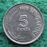 Singapore 1981 5 Cent Coin - Circulated