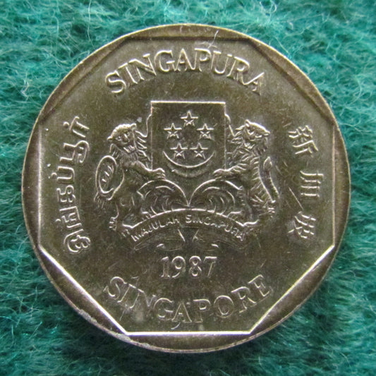 Singapore 1987 1 Dollar Coin