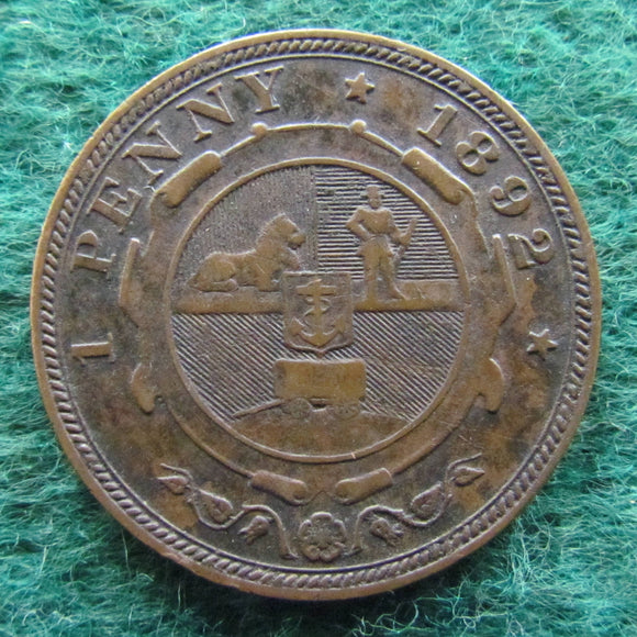 South Africa 1892 1 Penny Coin