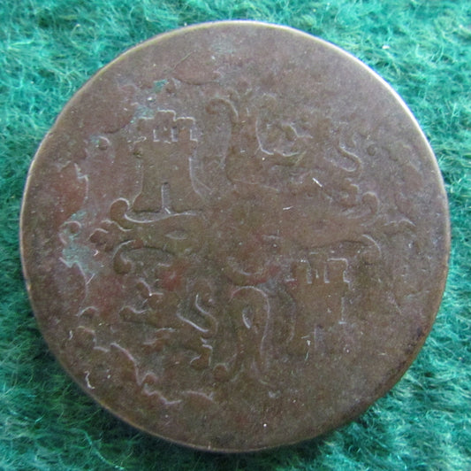 Spanish 1831 8 Maravedis Coin Fernando VII - Circulated