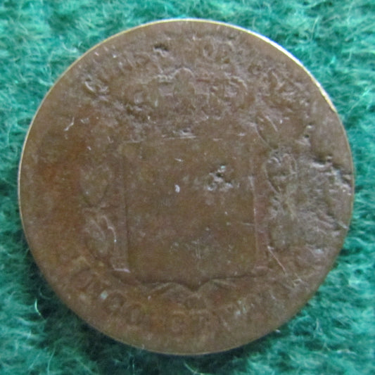 Spanish 1877 5 Centimos Coin Alfonso XII - Circulated