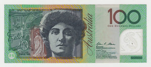 Australian 2010 100 Dollar Stevens Henry Polymer Banknote s/n CF 10176369 - Circulated