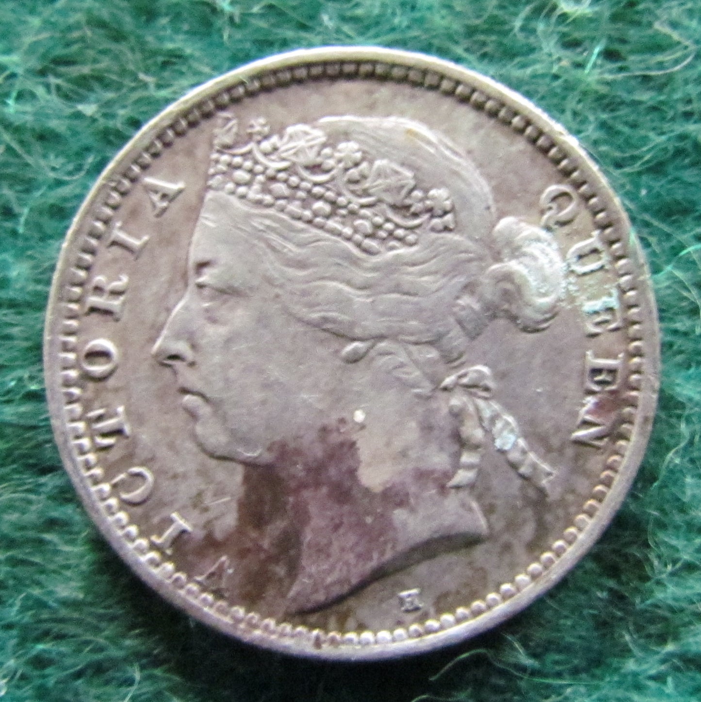 Straits Settlements 1890 10 Cent Queen Victoria Coin