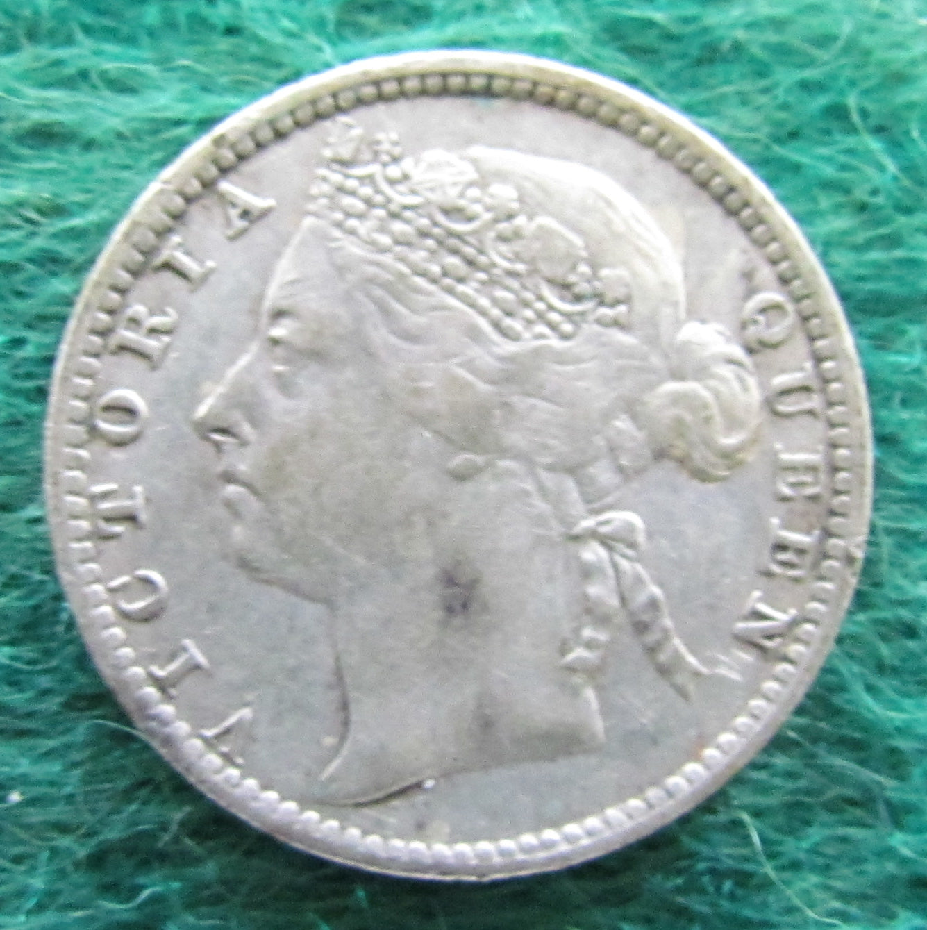Straits Settlements 1898 10 Cent Queen Victoria Coin - Circulated