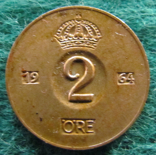 Sweden 1964 2 Ore Coin - Circulated