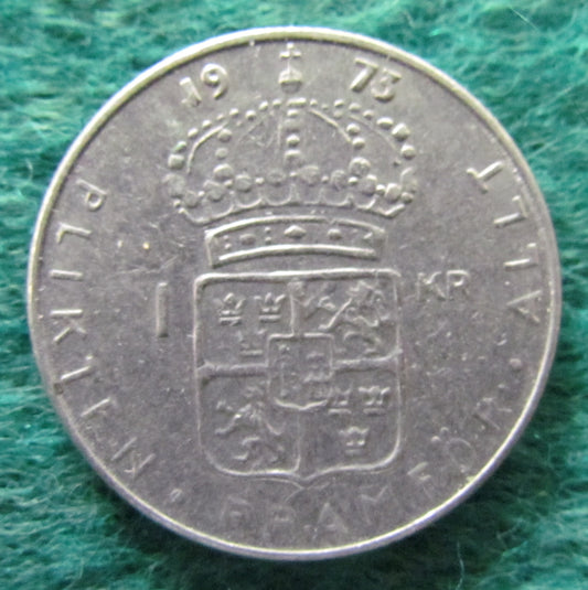 Sweden 1973 1 Kroner Coin - Circulated
