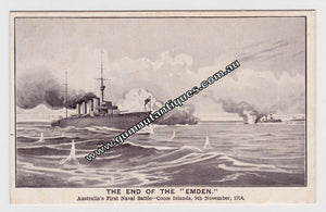 Postcard The End Of The " Emden " 1914