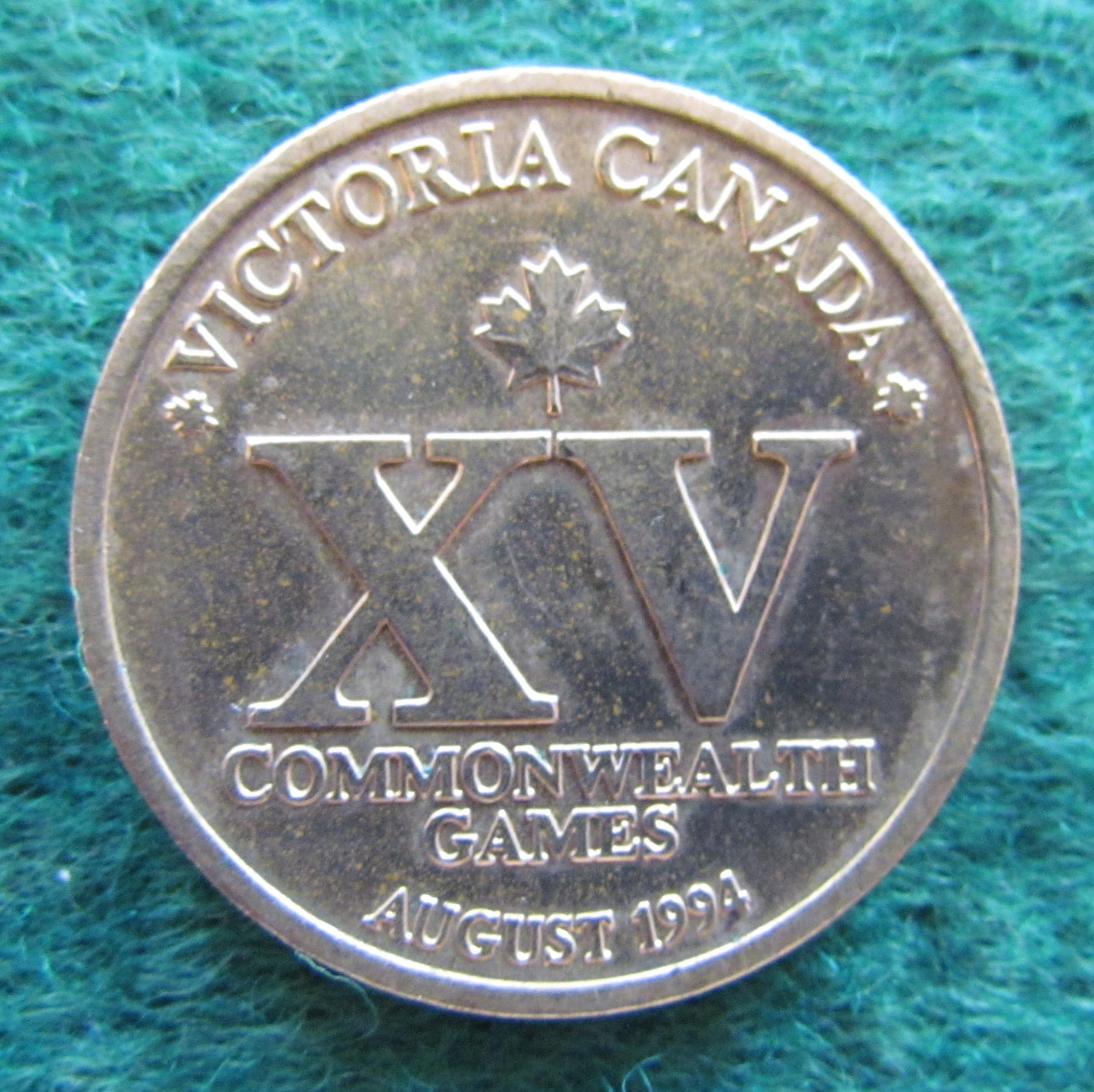 Victoria Canada XV Commonwealth Games August 1994 Medallion - Sunday Telegraph