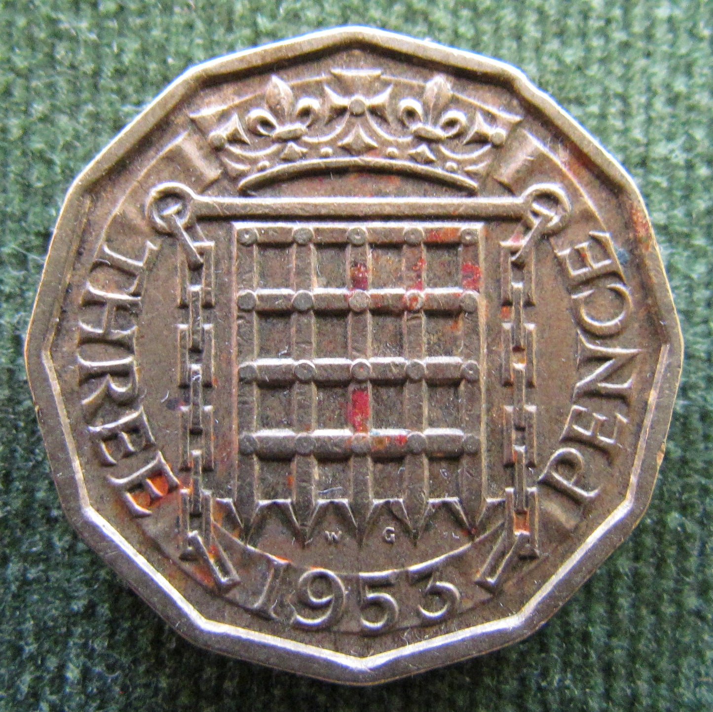 GB British UK English 1953 Threepence Queen Elizabeth II Coin