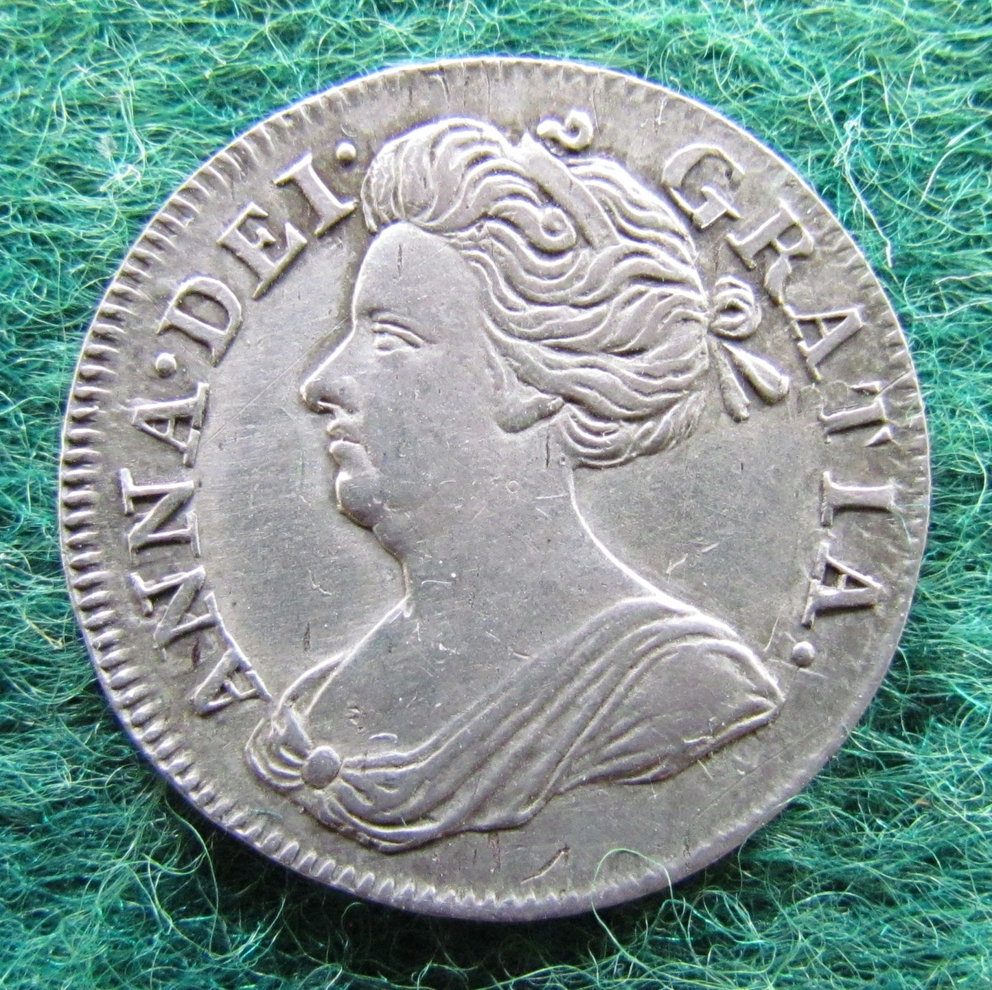 GB British UK English 1713 Four Pence Groat Queen Anne Coin