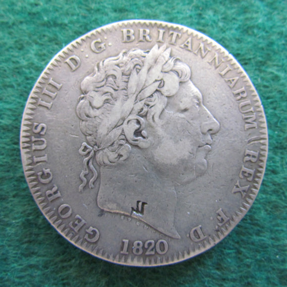 GB British UK English 1820 Silver Crown King George III Coin