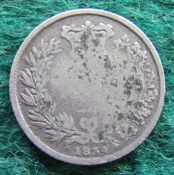 GB British UK English 1834 Sixpence King George IV Coin