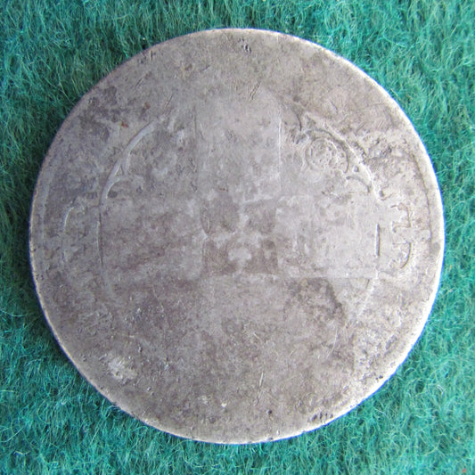 GB British UK English 1857 Gothic Florin 2 Shilling Queen Victoria Coin
