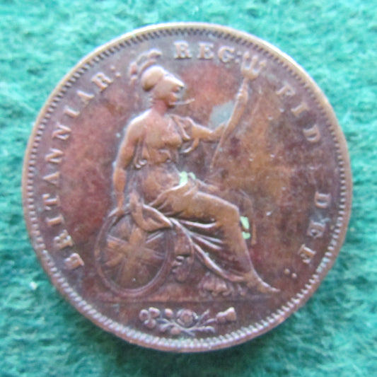 GB British UK English 1854 Penny Queen Victoria Coin - Young Head